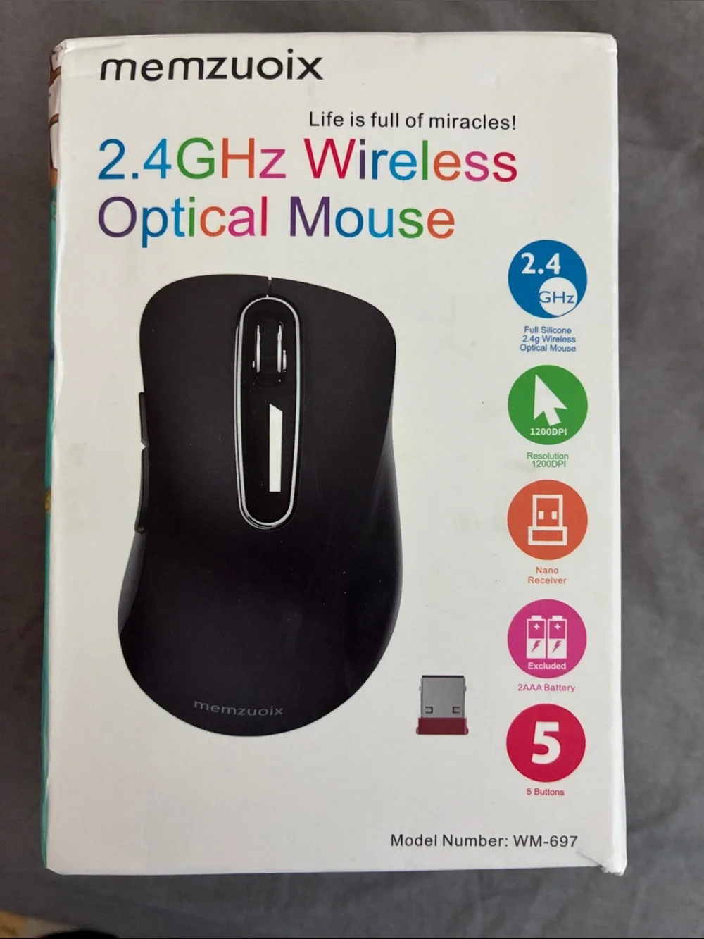 Wireless Optical Mouse – Black
